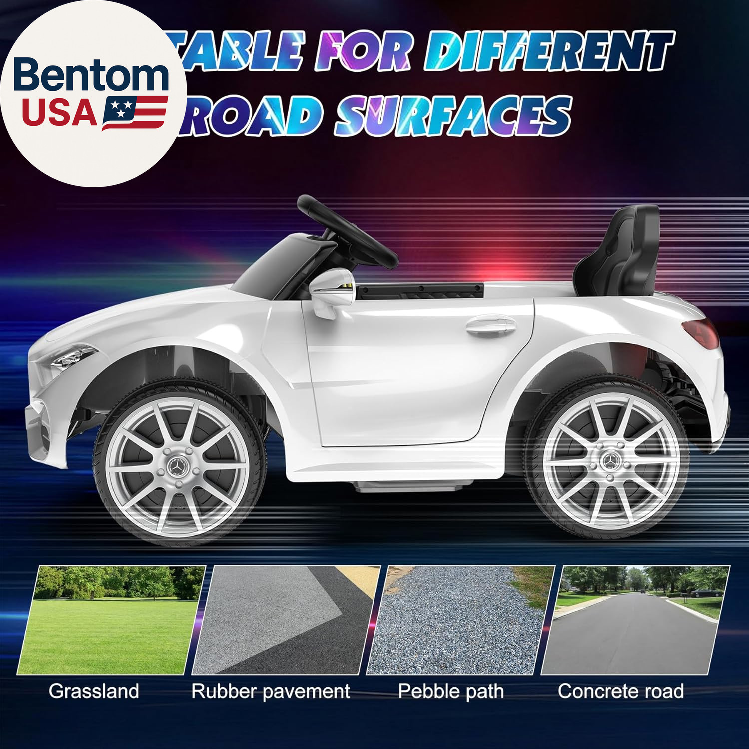 12V Kids Ride on Car with 2.4G Remote Control,Battery Powered Electric Car Ride