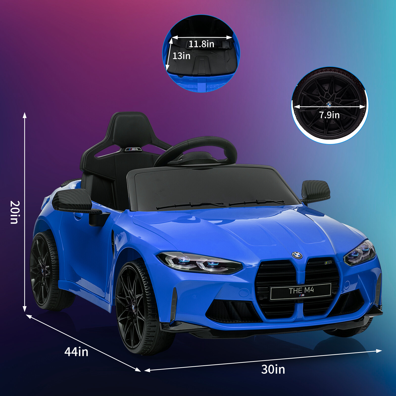 12Velectric ride with remote control BMW M4toddler electric car authorized3speed