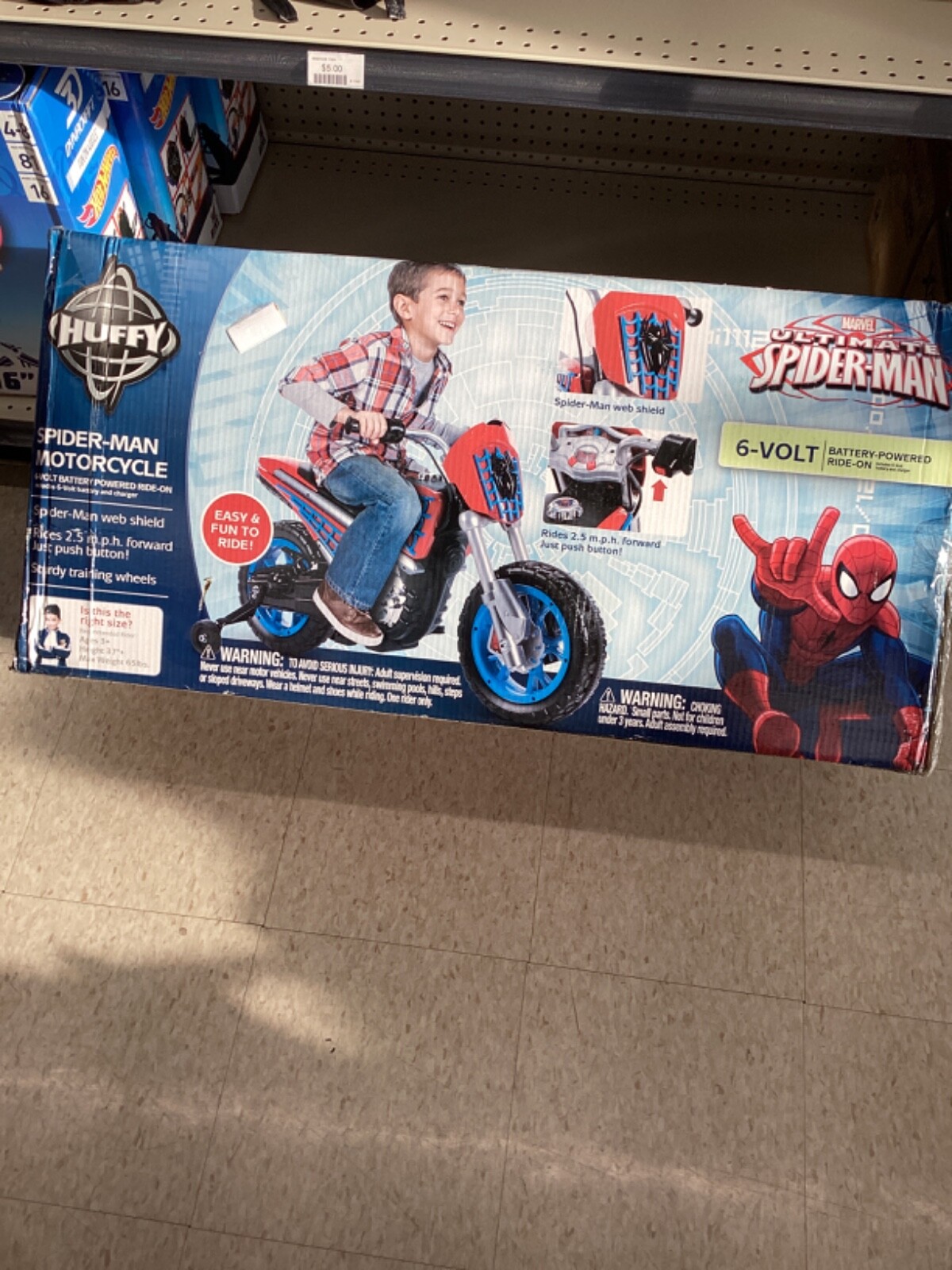 Marvel Spider-Man Motorcycle Electric Ride-On Toy