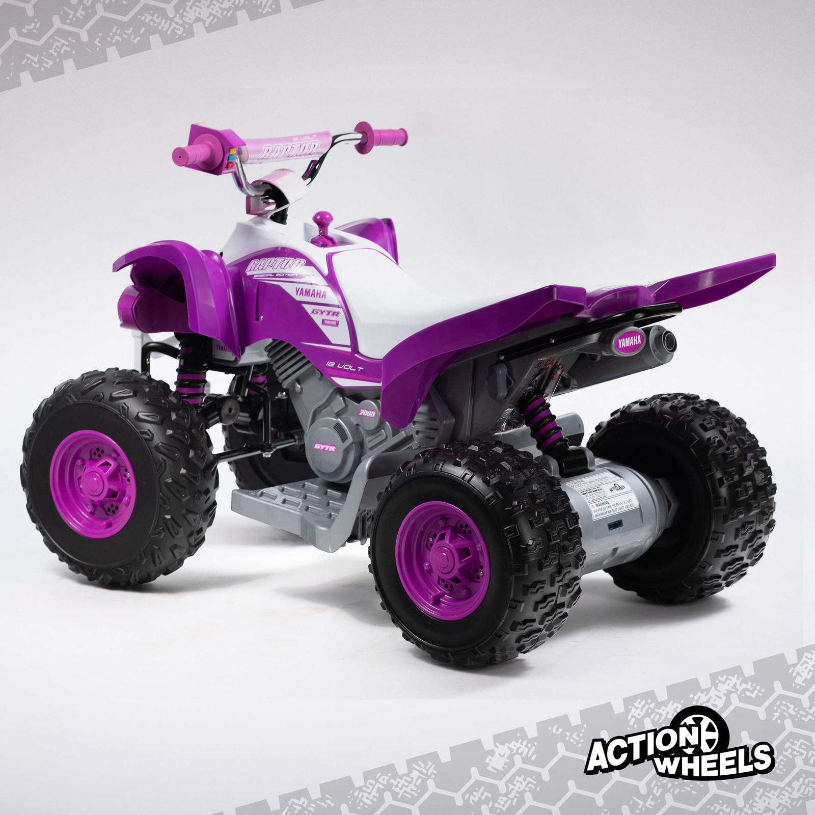 Raptor ATV 12-Volt Battery-Powered Ride-On ATV – Purple and White for Girls Ages