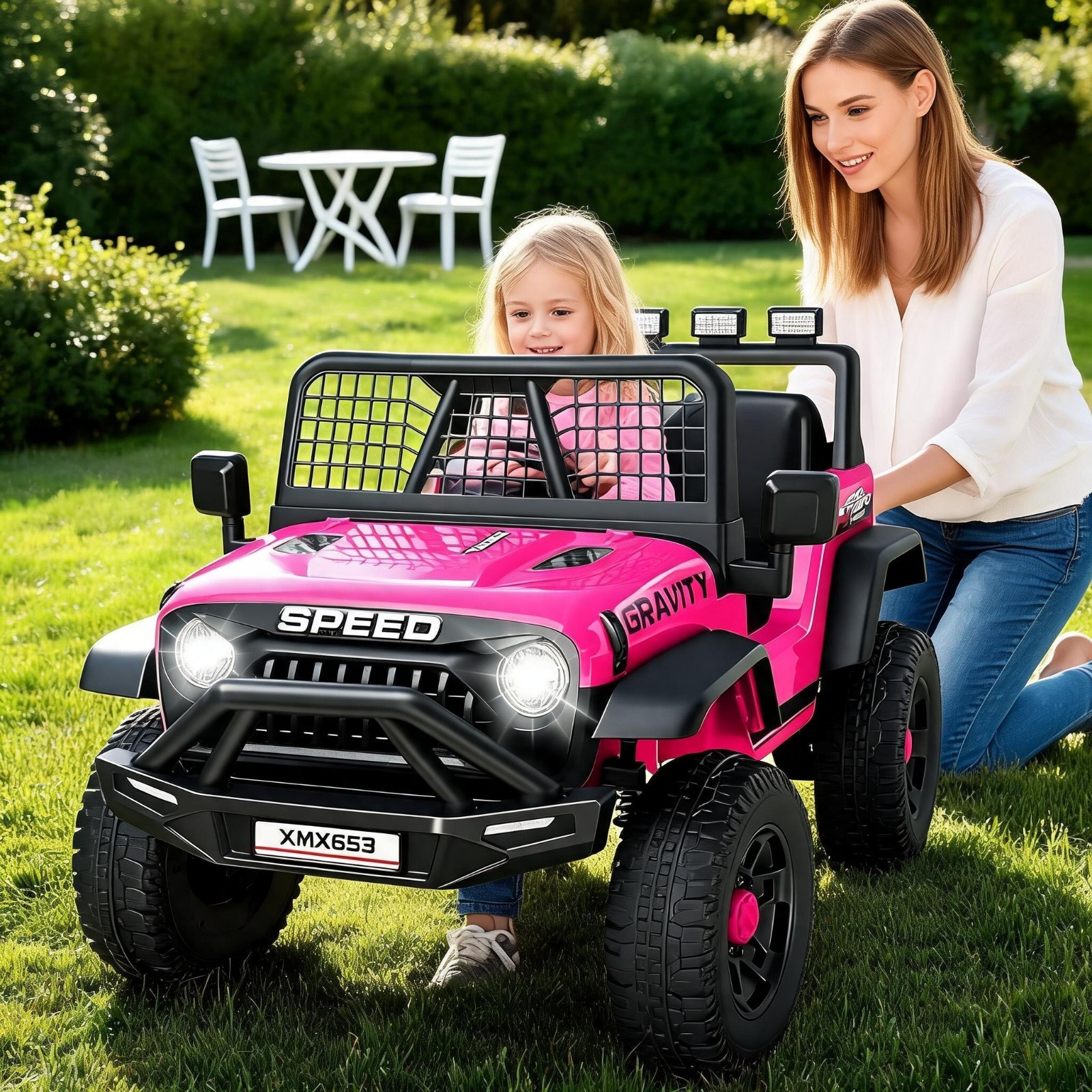 12V/24V Ride on Car Electric Truck Vehicles W/ Remote Control Spring Suspension
