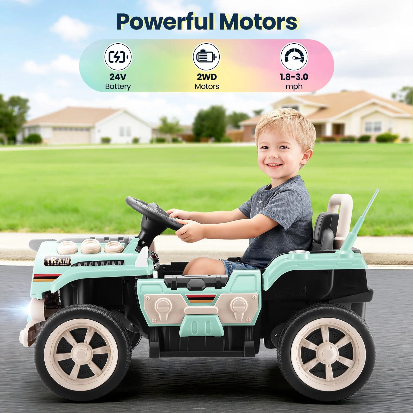 Ride on Train for Toddlers with Remote Control, Ride on Toys for Kids Ages 2-6,