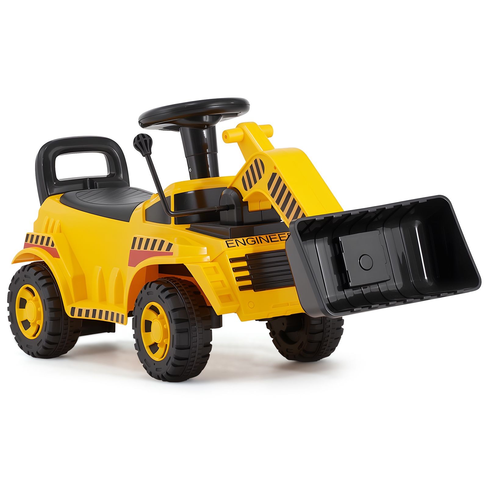 Mini Excavator Ride-On Toddler Car, 55lb Max Load, Non-Slip PP Wheels