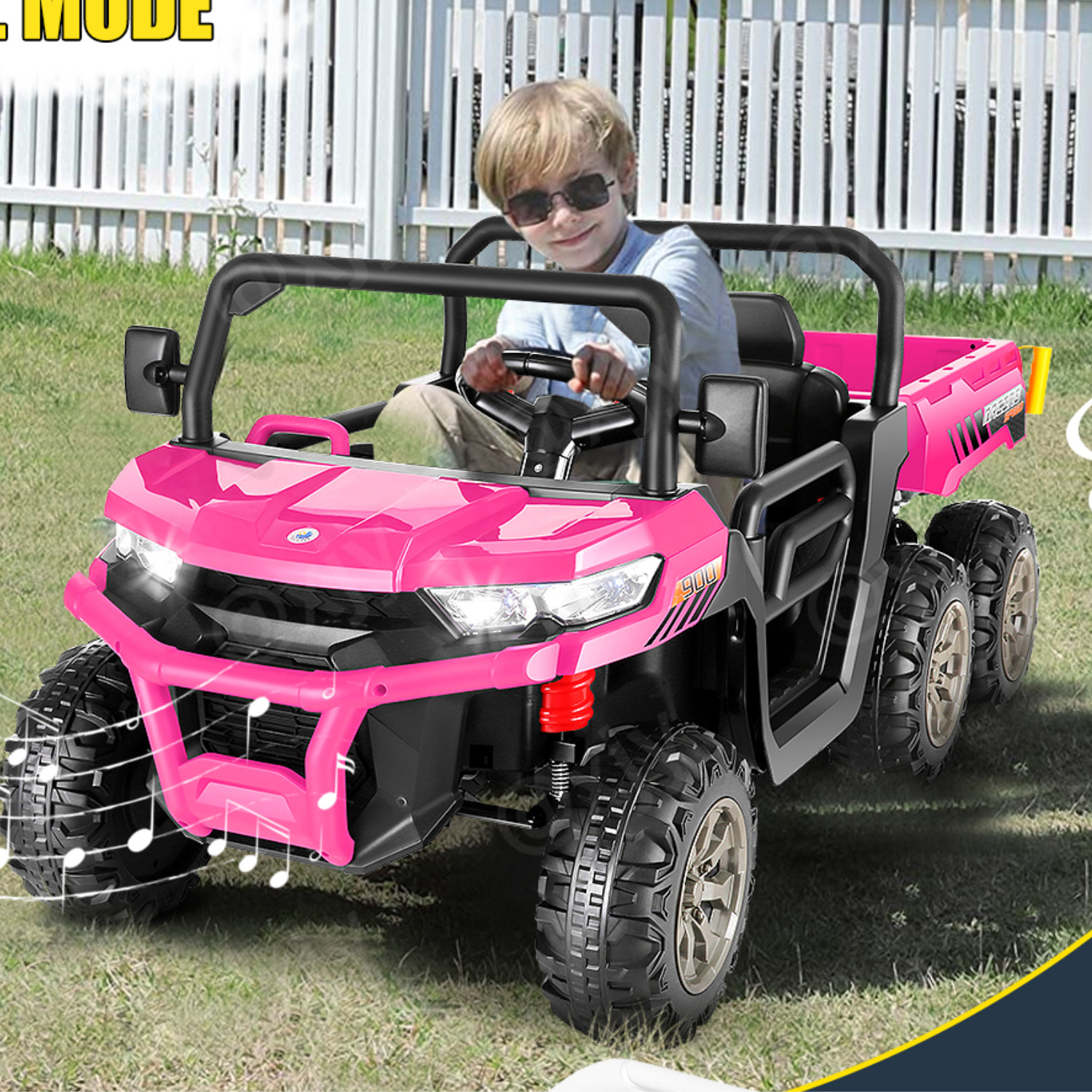24V 4WD Kids Ride on Dump Truck with Remote Control, 2 Seater Electric Car Toy*