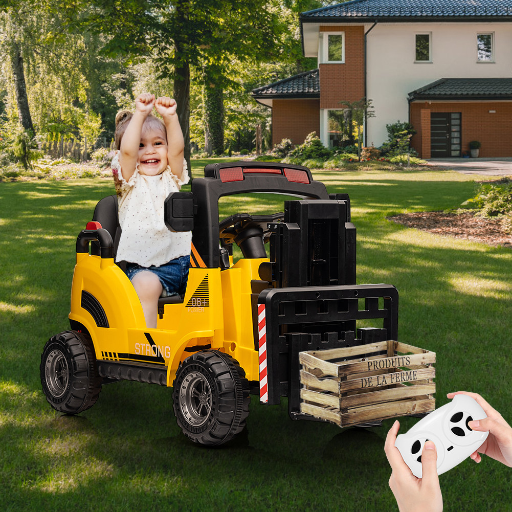 12V Kids Ride on Car Forklift Electric Remote Control Toy 2 Speed for Boy &Girls