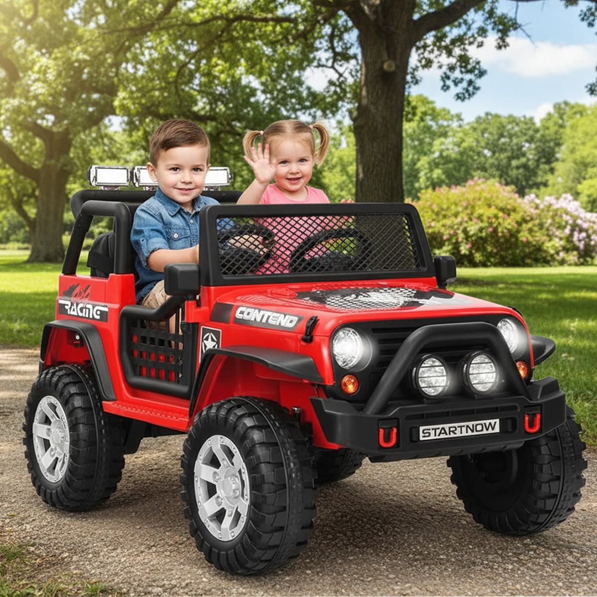 12V 2 Seats Kids Ride On Car Jeep Electric Truck Off-Road Vehicle Remote Control