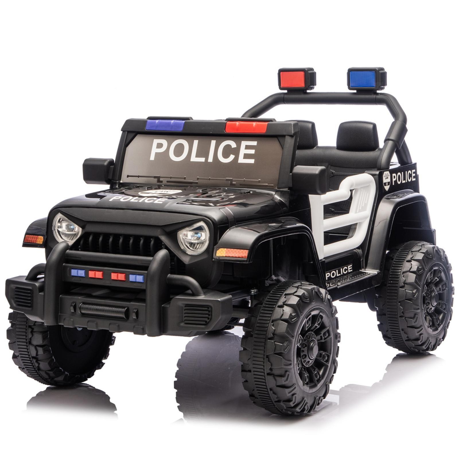 12V Kids Electric Police Car with Remote Control, Drive, , LED