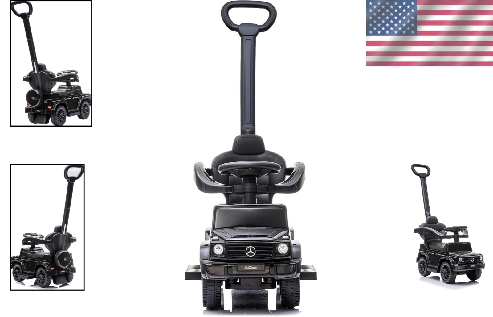 Versatile 3 in 1 Push Car: Mercedes G-Wagon for Toddlers 1-3 with Music & Sounds