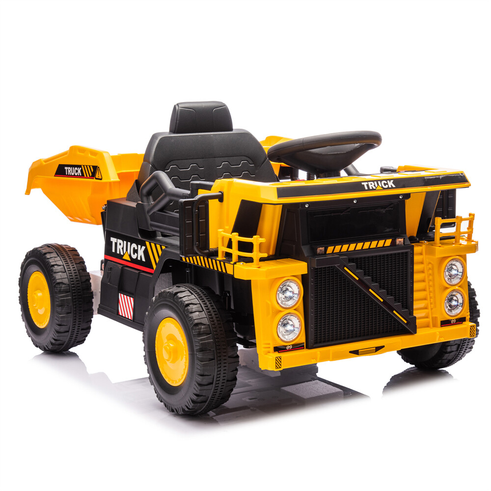 12V Kids Ride On Dump Truck W/ Remote Control 1.24-3.11MPH Kids Toy for Aged 3-5