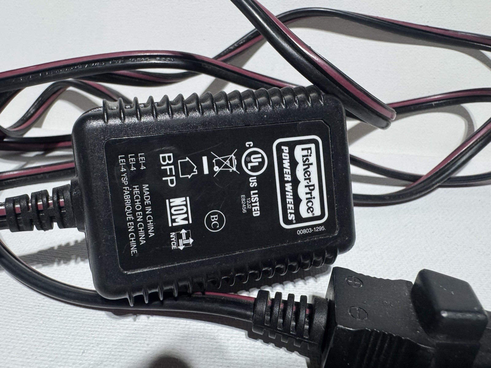 Power Wheels Fisher Price 12 Volt 12V Battery Charger 00801-1778 Genuine T6