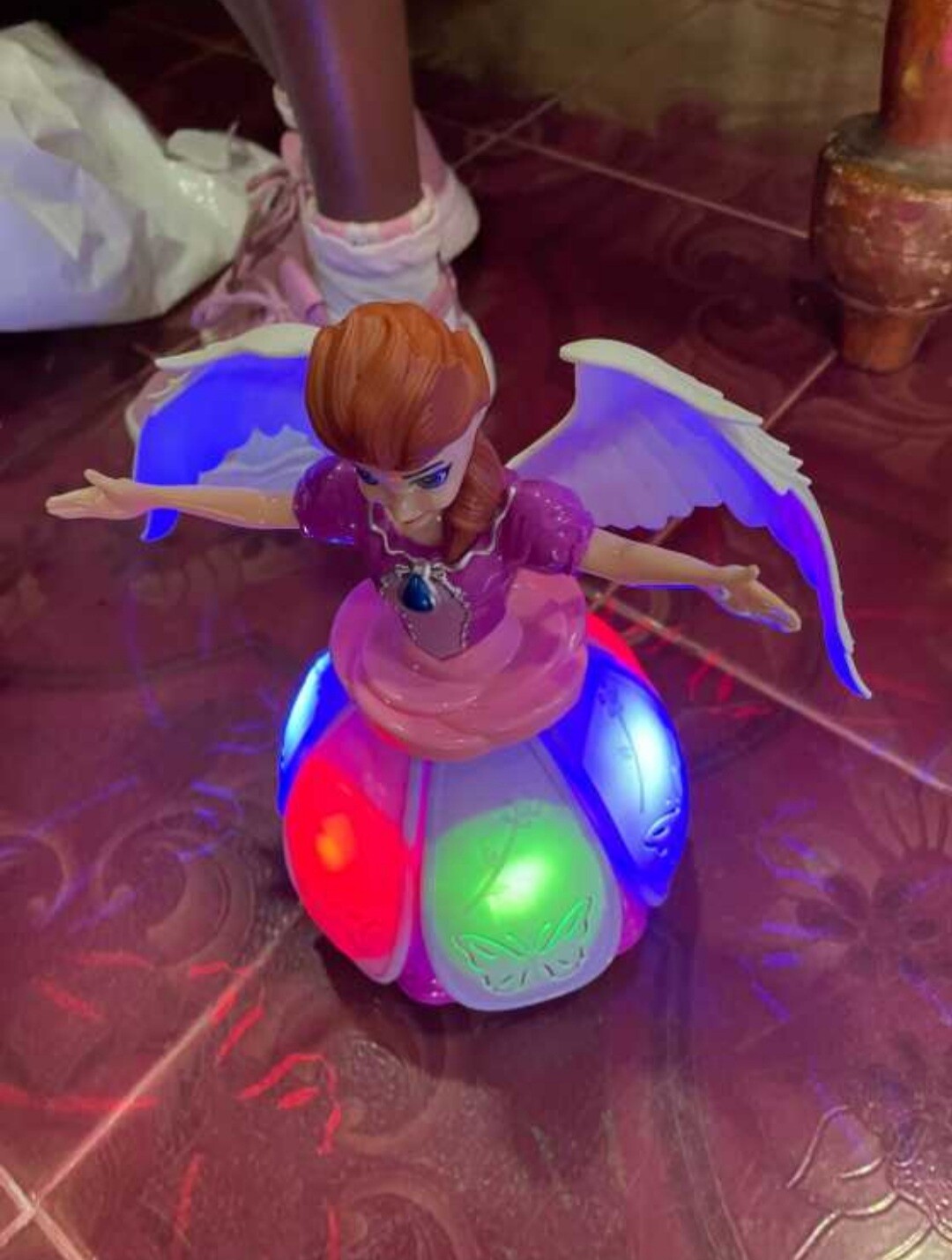 Dancing Angel Lighting Music Rotate Beautiful Doll Robot Toy Best Gift For Girls