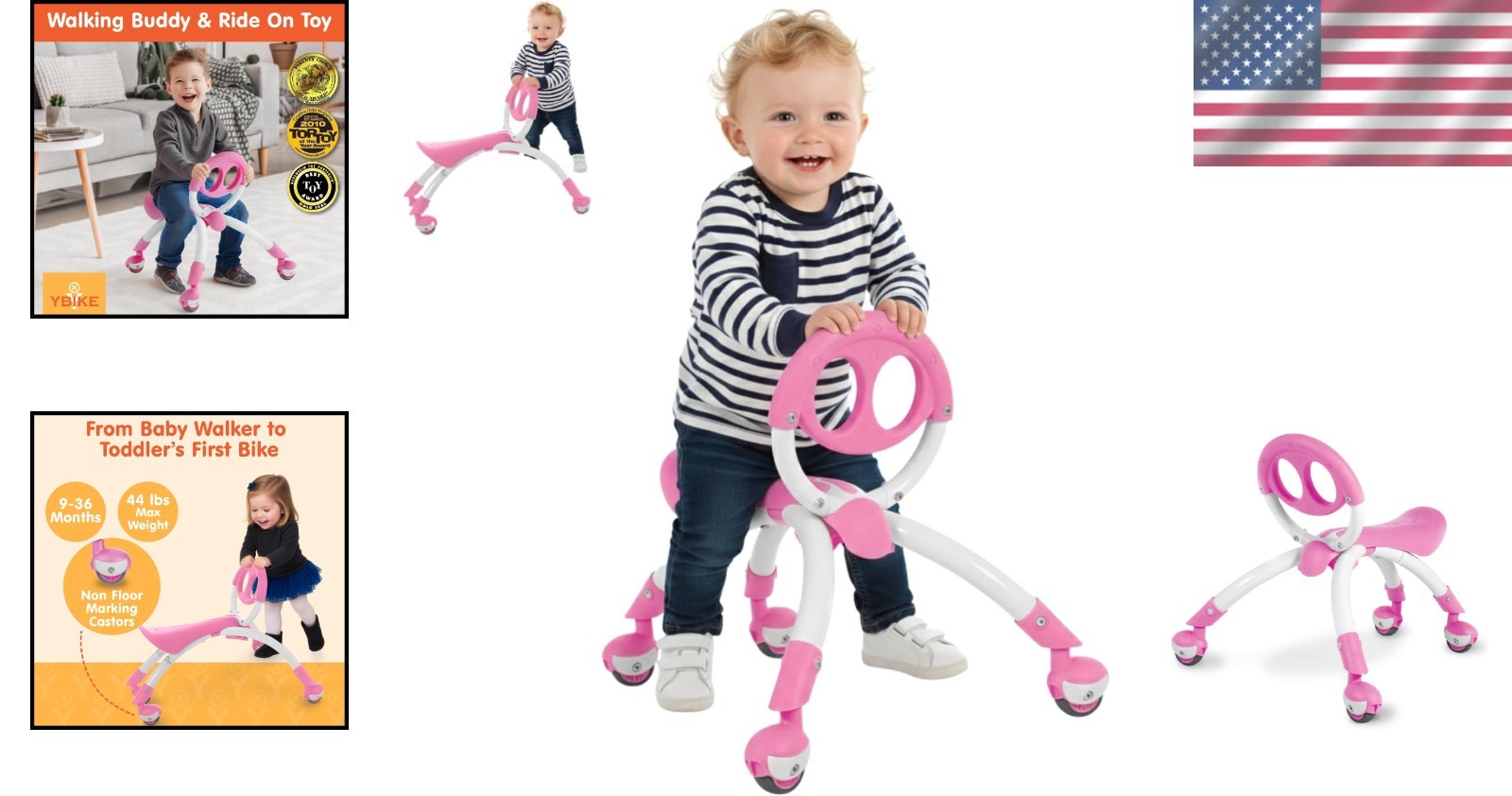 Pewi Toddler Ride On Toy – Balance Bike & Push Car