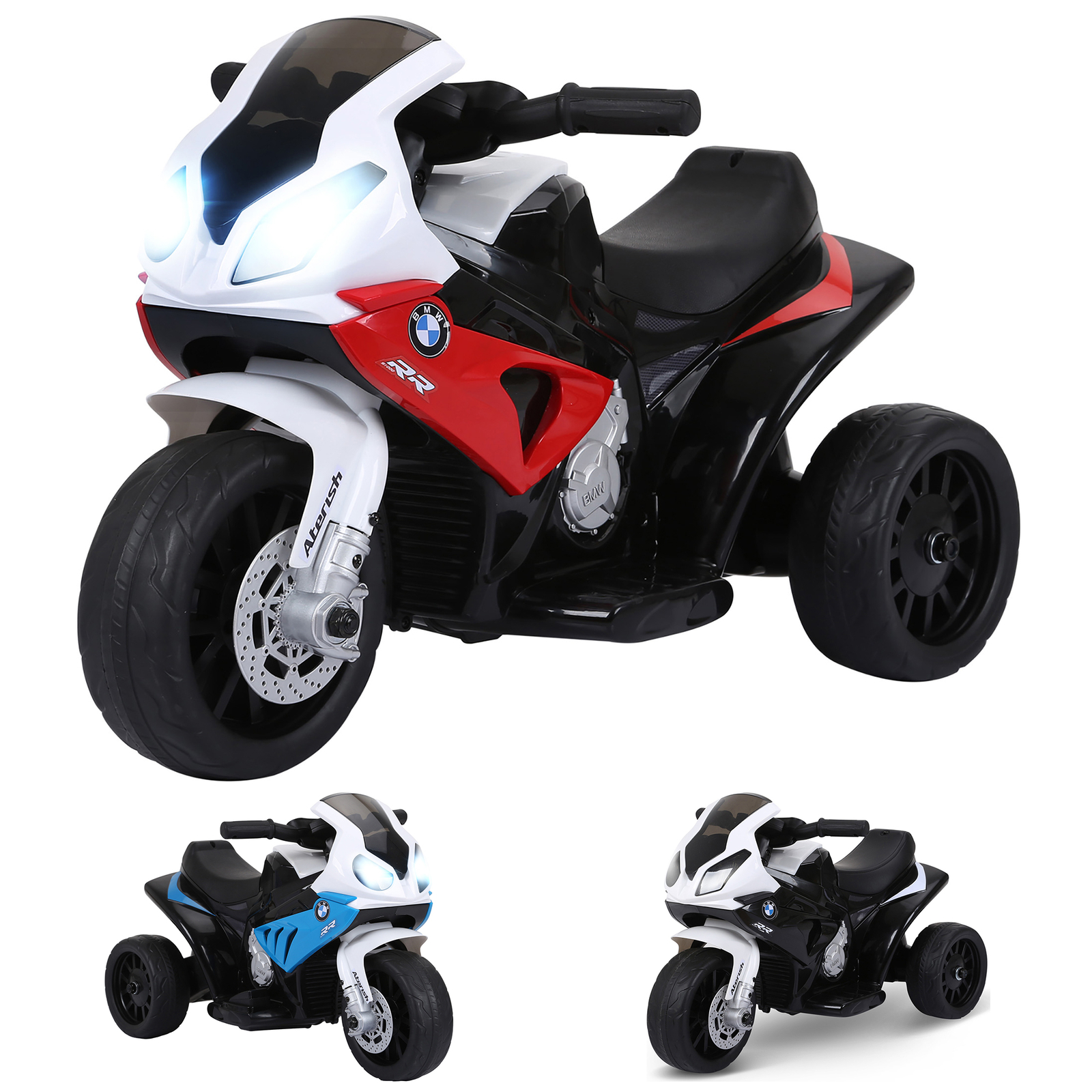Aosom 6V Kids Motorcycle Licensed BMW, Toddler motorcycle, with Headlight, Music