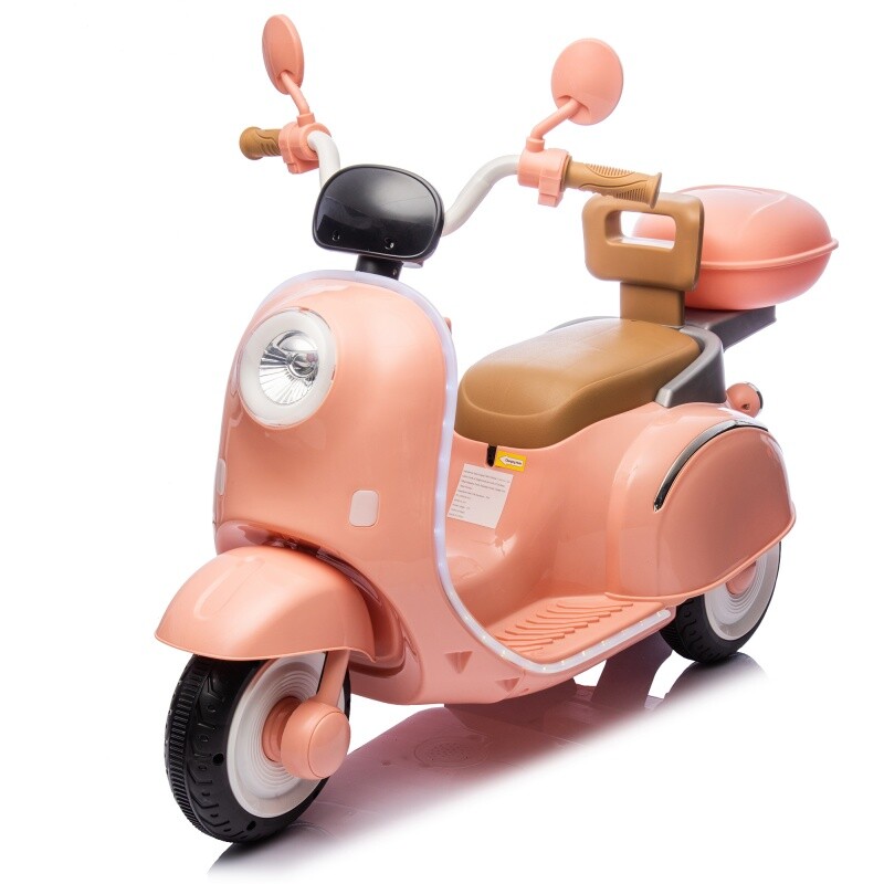 12V Kids Ride On Three-Wheel Electric Motorcycle W/Bluetooth Music For 3-6 Years