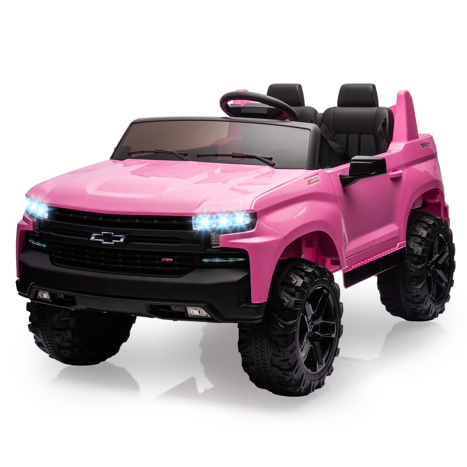 24V Ride On Car Licensed Chevrolet Silverado 2-Seater Electric Truck Kids Toy
