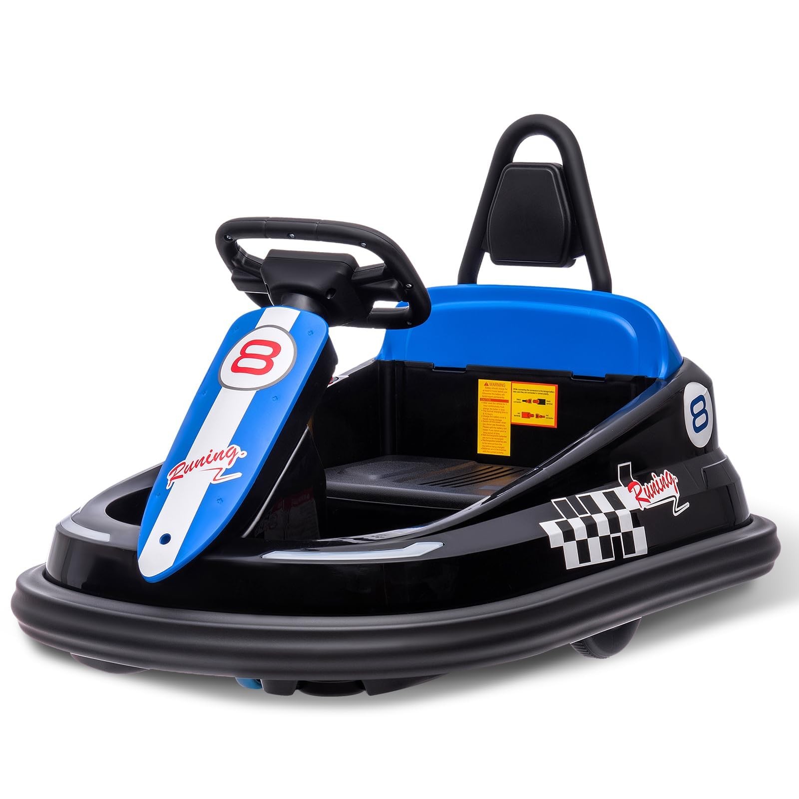 Kids Electric Bumper Car 6V Ride-On Toy W/15W Motors Steering Wheel Control NEW