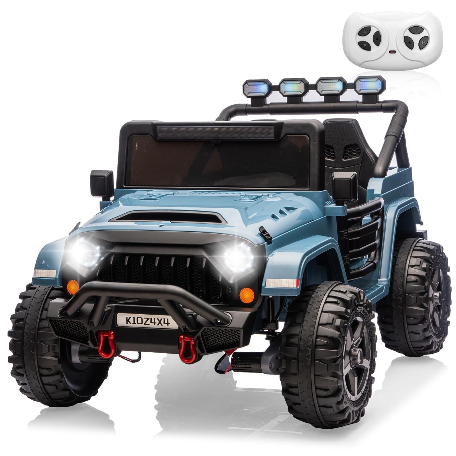 24V 2-Seater Electric Ride-On Truck for Kids – 4×4, 3 Speeds, Suspension, LED