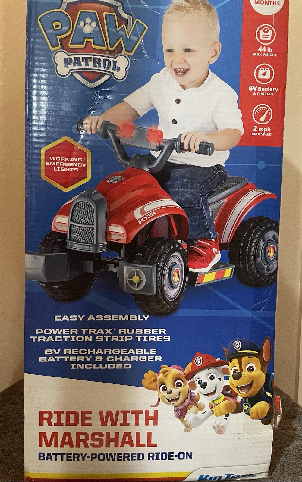 Paw Patrol Ride With Marshall Quad Power Ride On Battery Powered – Brand New