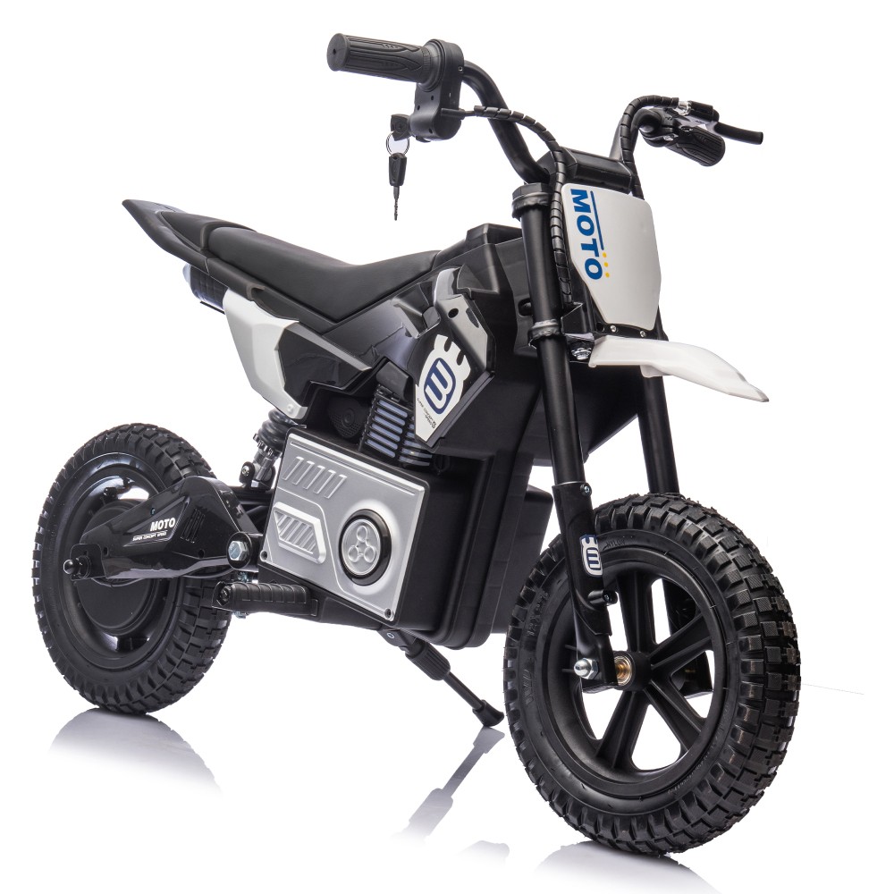 24V Kids Electric Motorcycle Toy, 200W Motor, LED Lights, Bluetooth MP3, 9.3MPH