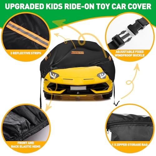 Large Toy Car Cover,Heavy Duty 420D Oxford Fabric Kids Ride-On Power Wheels