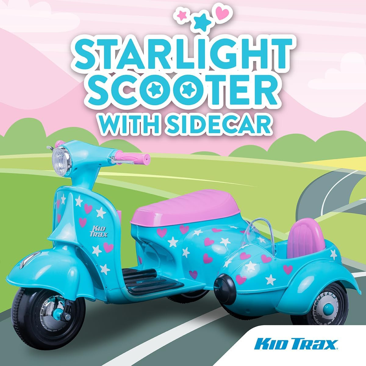 6V Starlight Scooter with Sidecar for Kids, Ages 18-30 Months, Maximum Rider Wei
