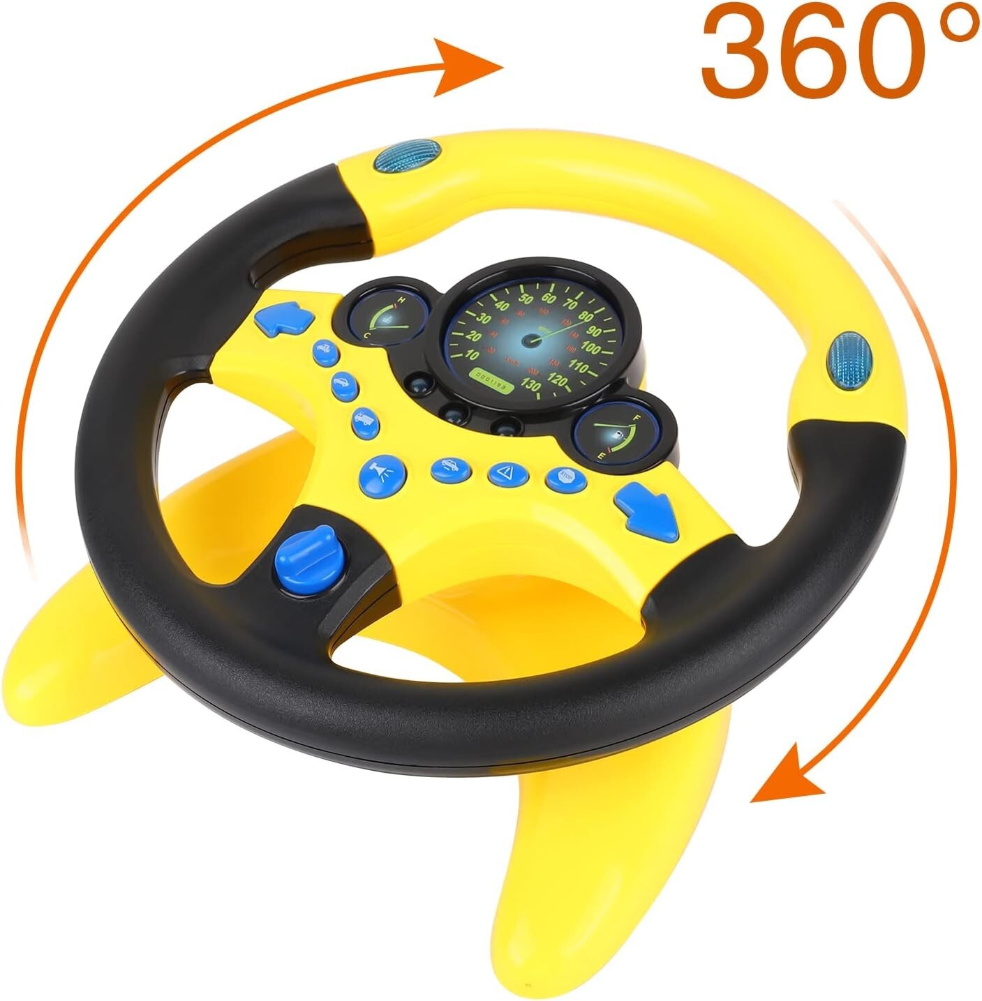 Portable Simulated Driving Steering Wheel Toy for Educational Fun & Imagination