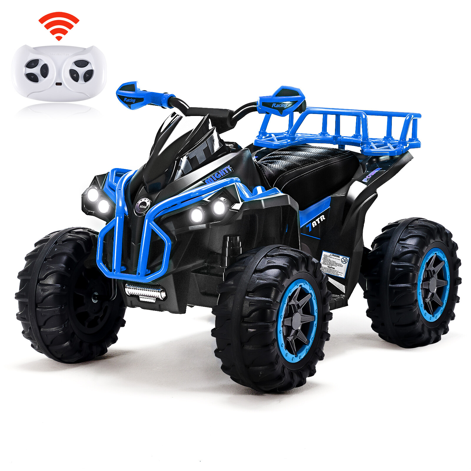 Remote Control Four Wheeler for Kids with Music LED USB Electric Ride-on Toy