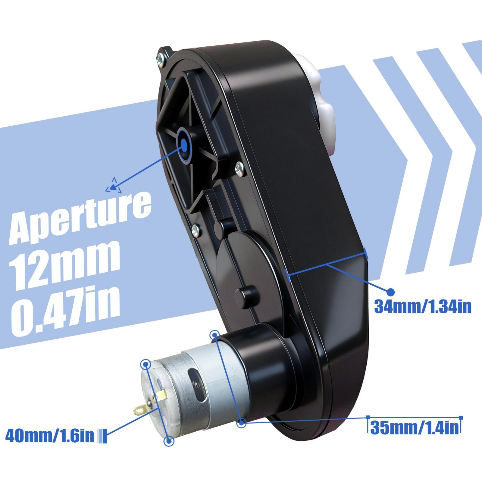 2Pack 12V RS390 16000RPM Gearbox Motors for Power Wheels Upgrade Parts, 4WD ATV/