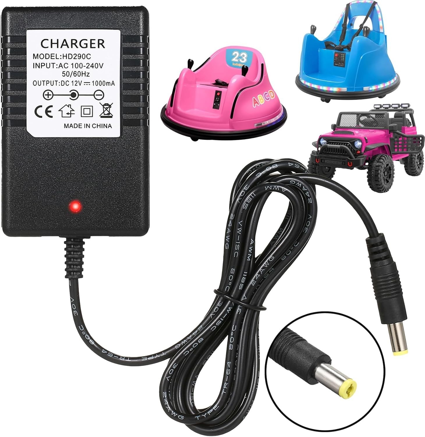 12V Charger for kidzone Bumper car,12v Battery Charger for Ride On Toys,cargador
