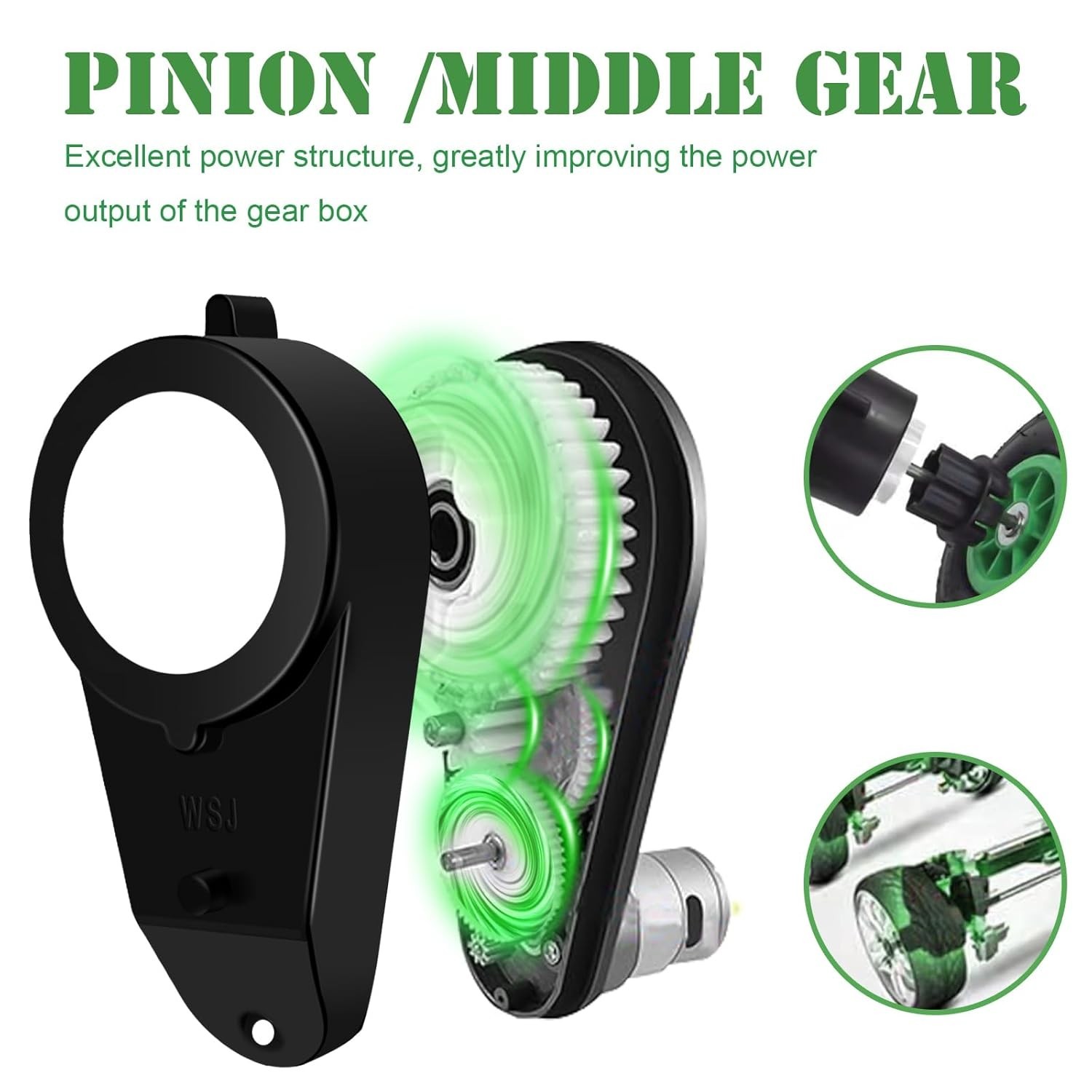 2Pcs Powered Wheels Motor 12V 40000RPM Kids Ride On Car Gearbox Motor Powered…