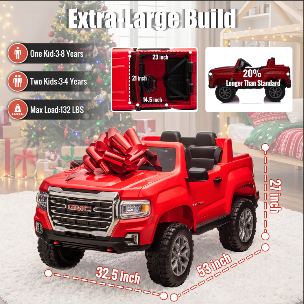 24V 4WD Kids Ride On Truck 4 Motors 7AH Battery Electric Car LED MP3 2 Speed