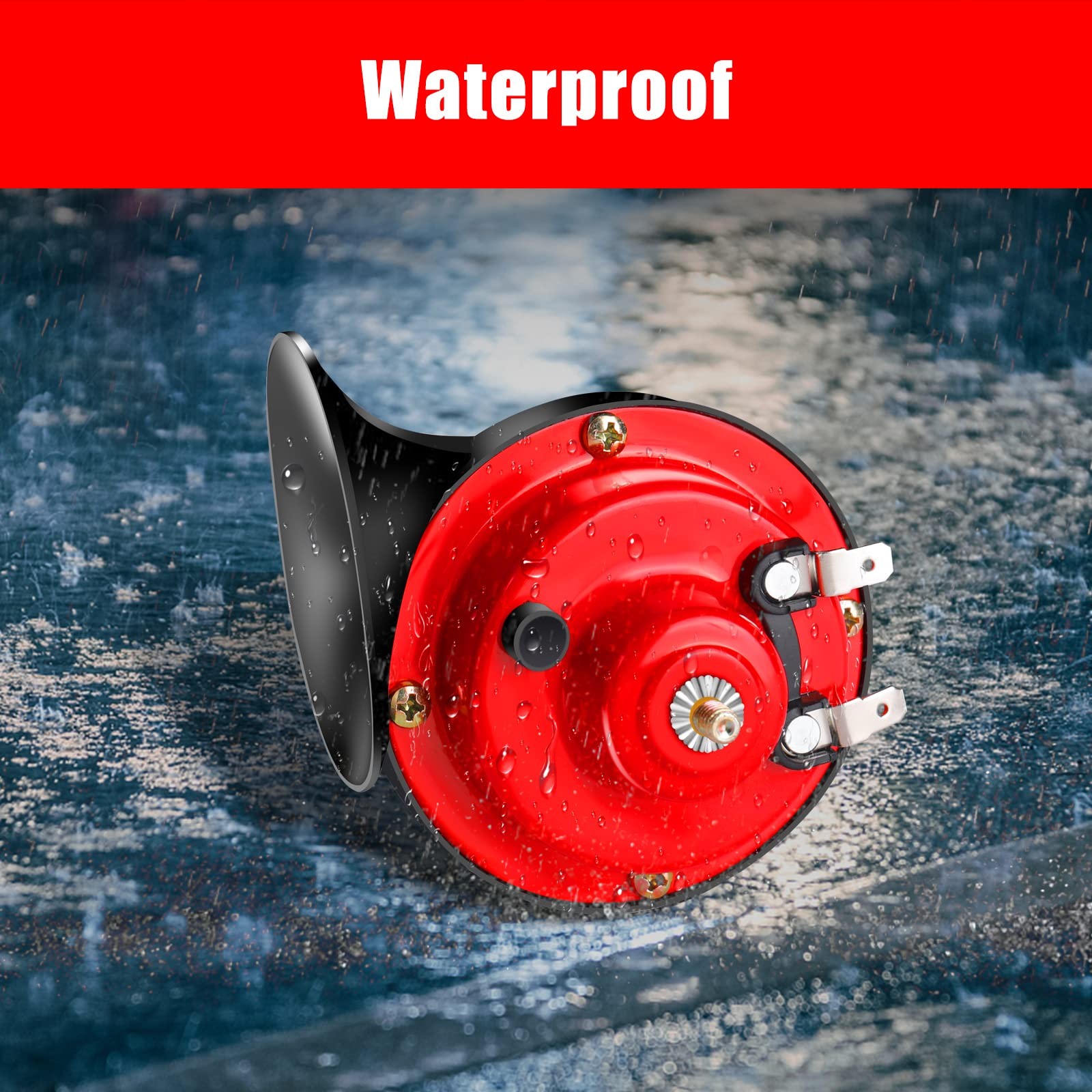 Train Horn for Trucks – 130 DB Super Loud Boat Horn Marine, 12V Waterproof El…