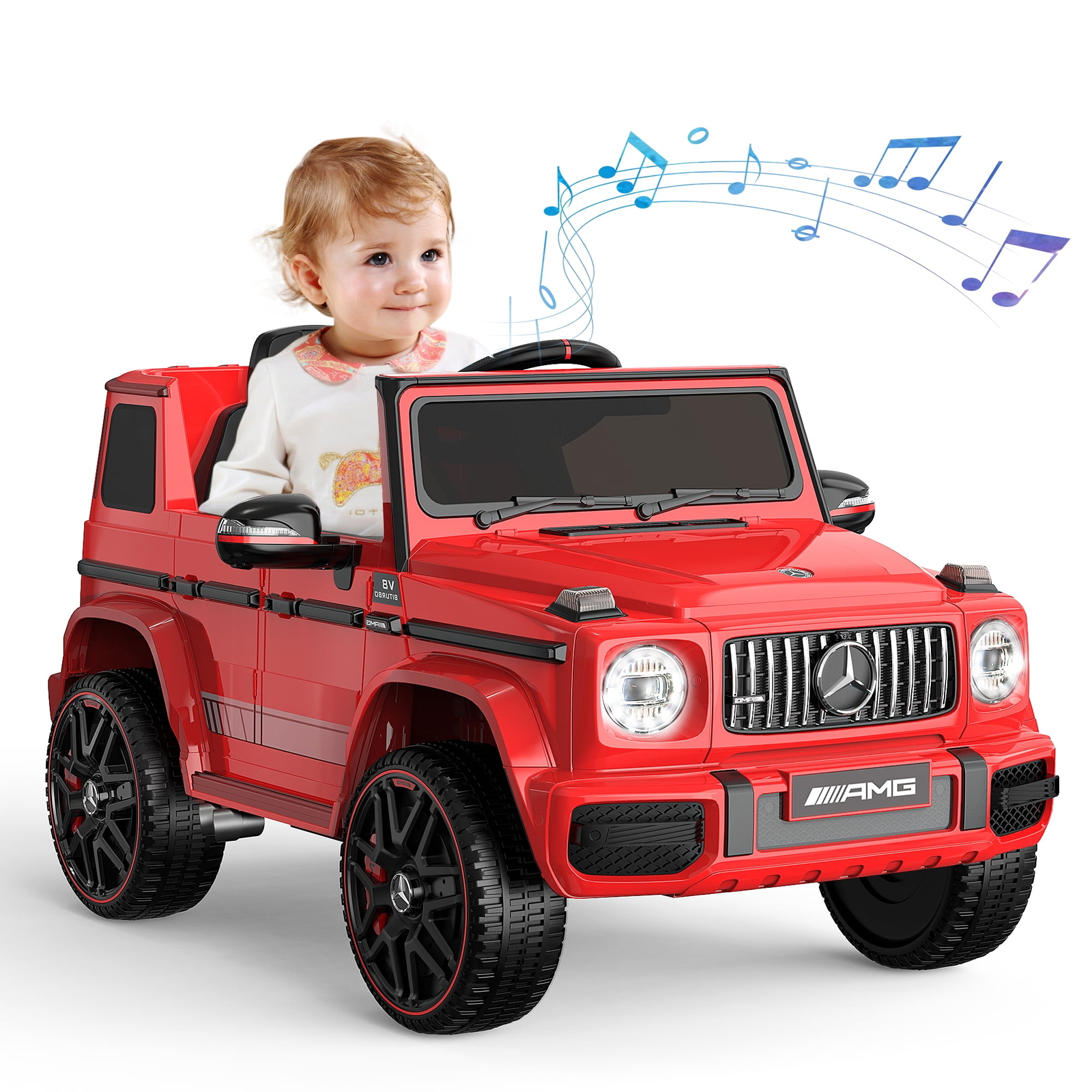 12V Mercedes Benz G63 G-Class G Wagon Ride On Toy w/ Remote Control LED Music