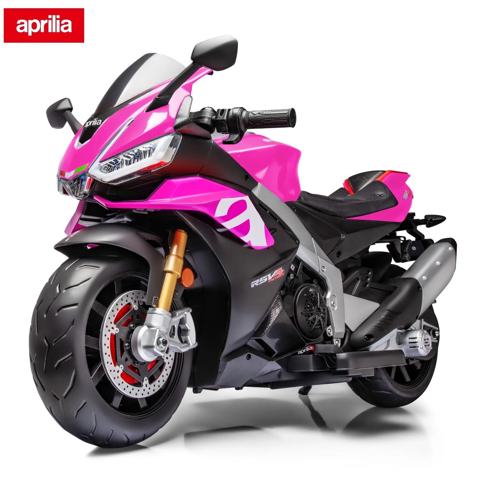 TCARAIWEN 24V Kids Motorcycle Electric Motorbike Aprilia Licensed Ride on Toy W/