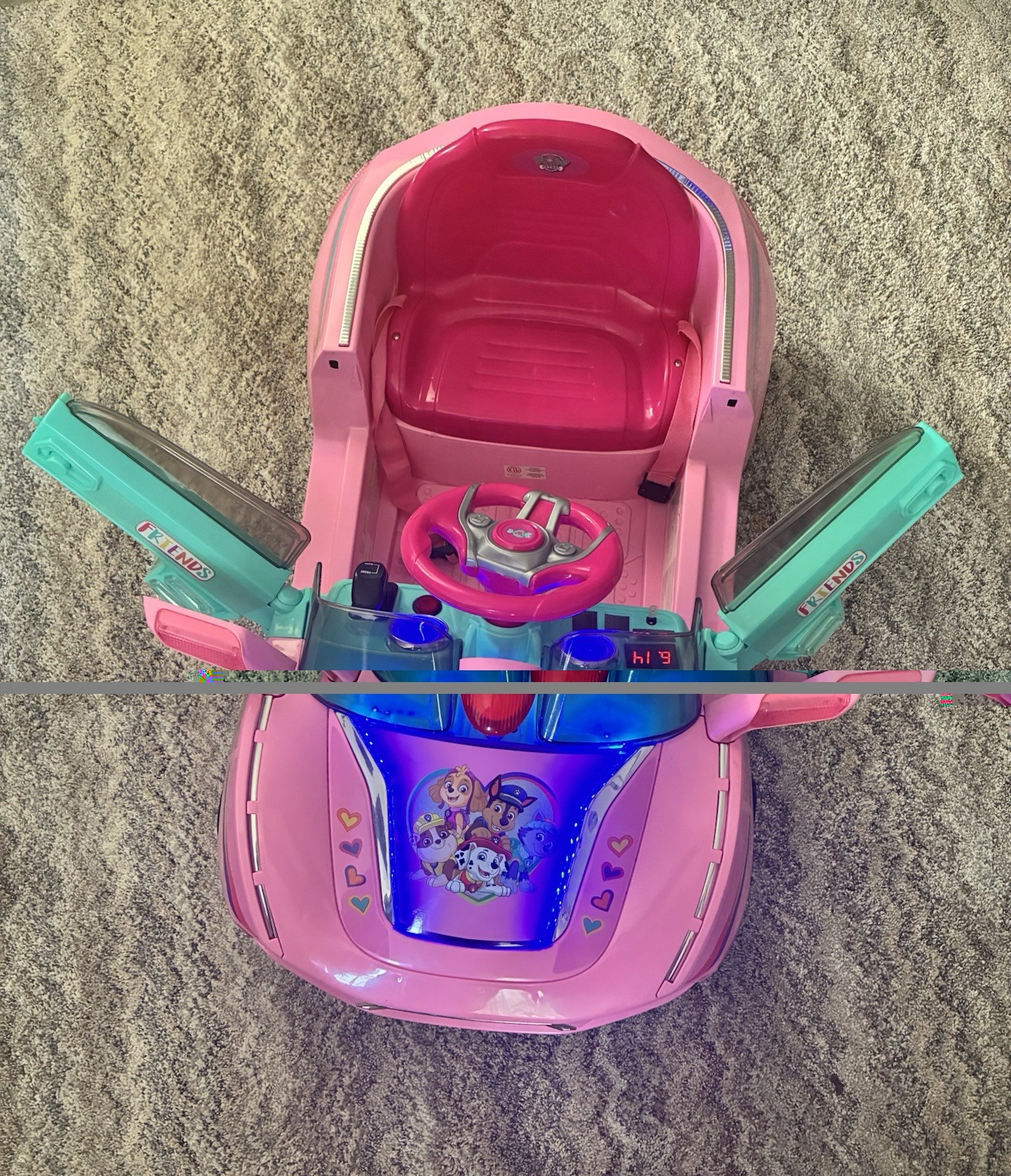 Friends PAW Patrol Pink Battery Operated Ride-On Car with Lights