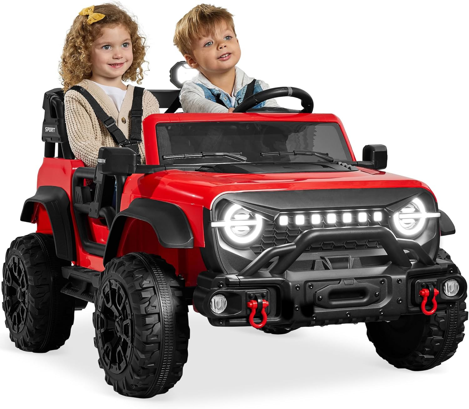 Best Choice Products Kids 24V 2-Seater Electric Ride on Car Truck W/ 132Lb Weigh