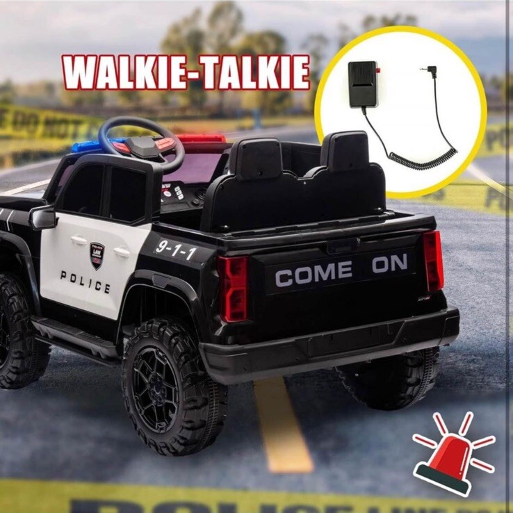 24V 10Ah Two-Seater Kids Ride on Police Pickup
