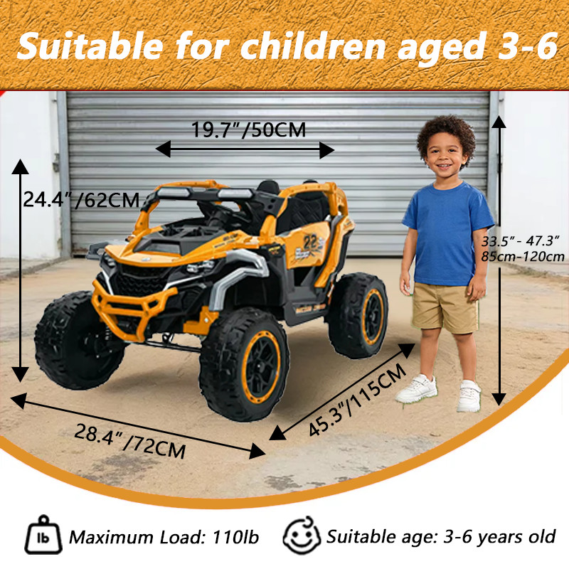 12V Kids Electric Car Ride On UTV Toy w/Remote Power Wheels Truck for Boys Girls