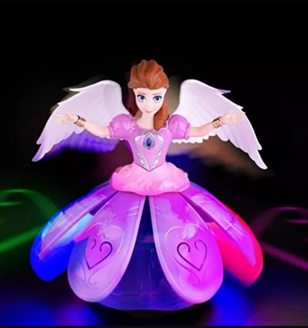 Dancing Angel Lighting Music Rotate Beautiful Doll Robot Toy Best Gift For Girls