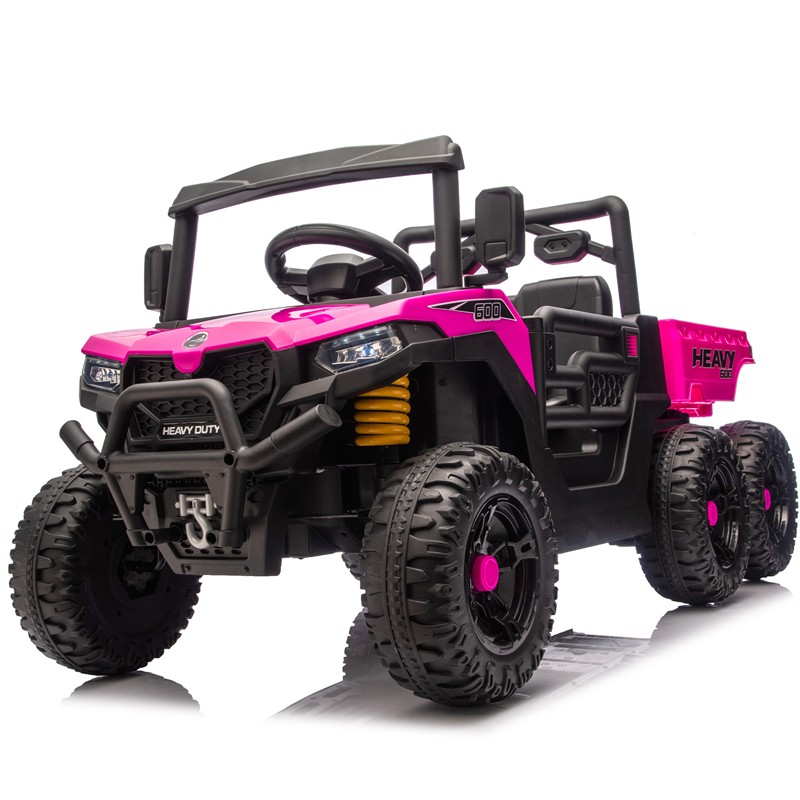 12/24V Kids Ride On Toy 6-wheel Electric Truck W/ Parents Control for Aged 3-5
