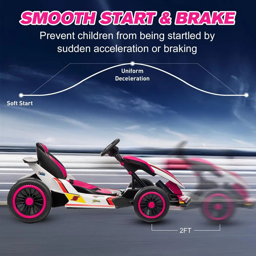 Kid Go Kart, 7AH Battery Powered Electric Vehicle, w 150 2 Motors, Drifting Car,