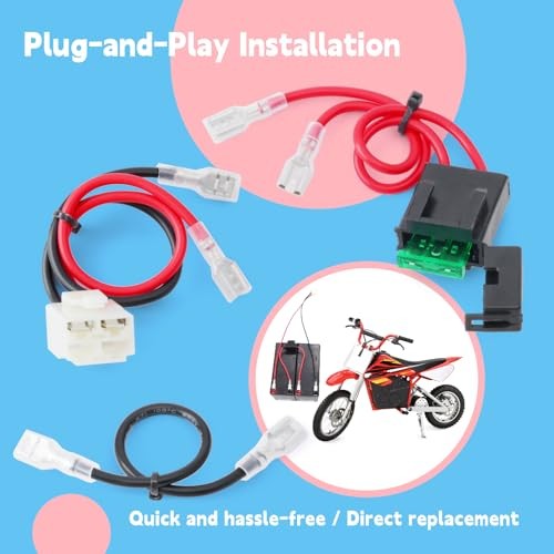 MX650 Battery Wire Harness 14 Gauge Compatible with Razor MX350 MX400 MX500