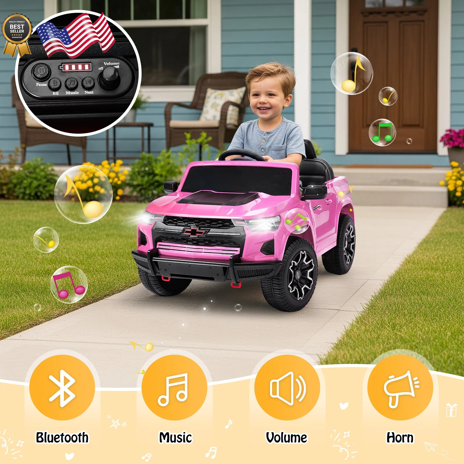 12V Licensed Chevrolet Colorado Electric Ride on Car Toy for Toddler Kid NEW