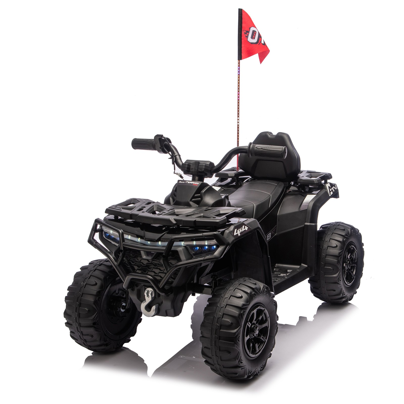 24V Kids Ride on ATV Electric Power Wheels Off-Road Quad Car W/ Bluetooth Music