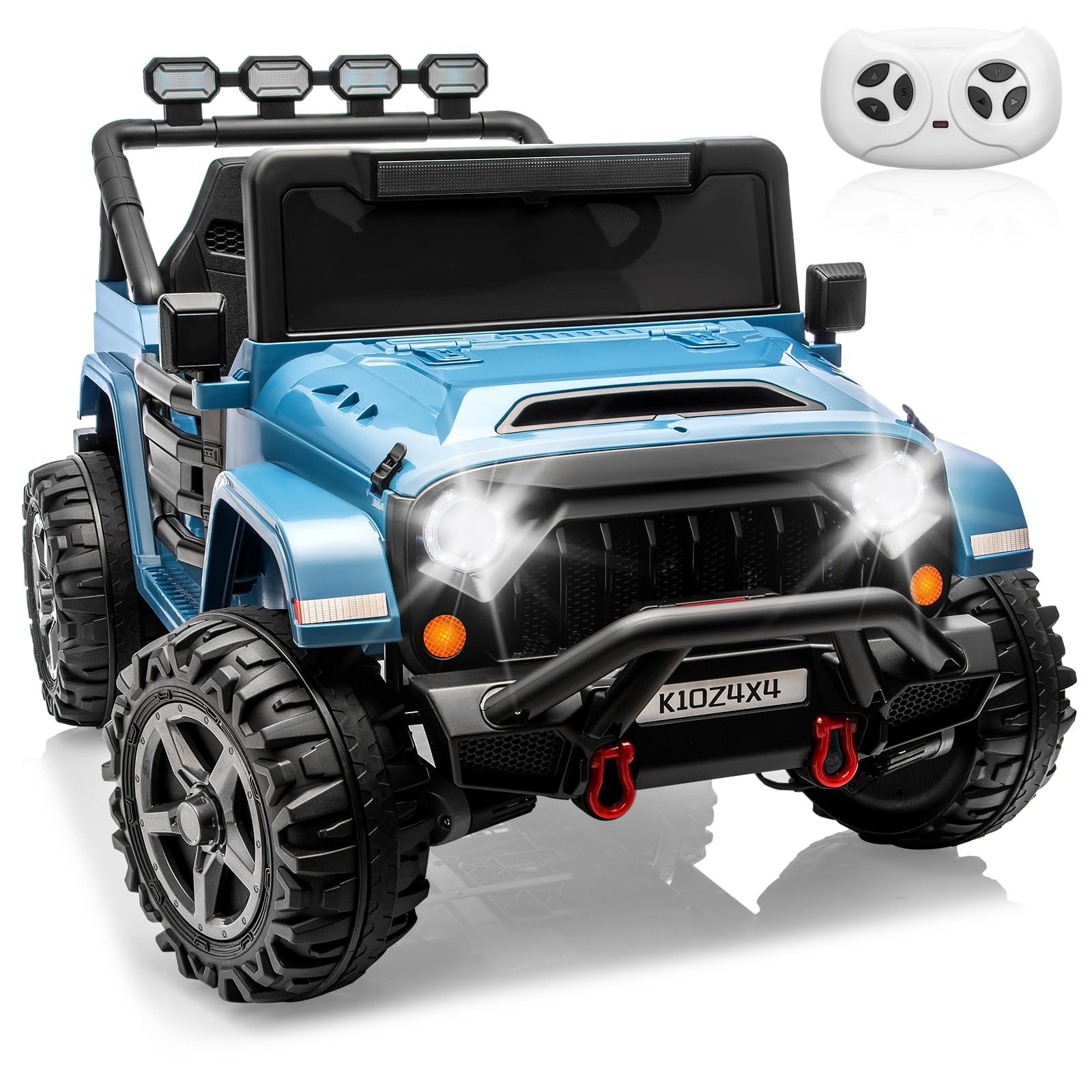 24V 2-Seater Electric Ride-On Truck for Kids – 4×4, 3 Speeds, Suspension, LED