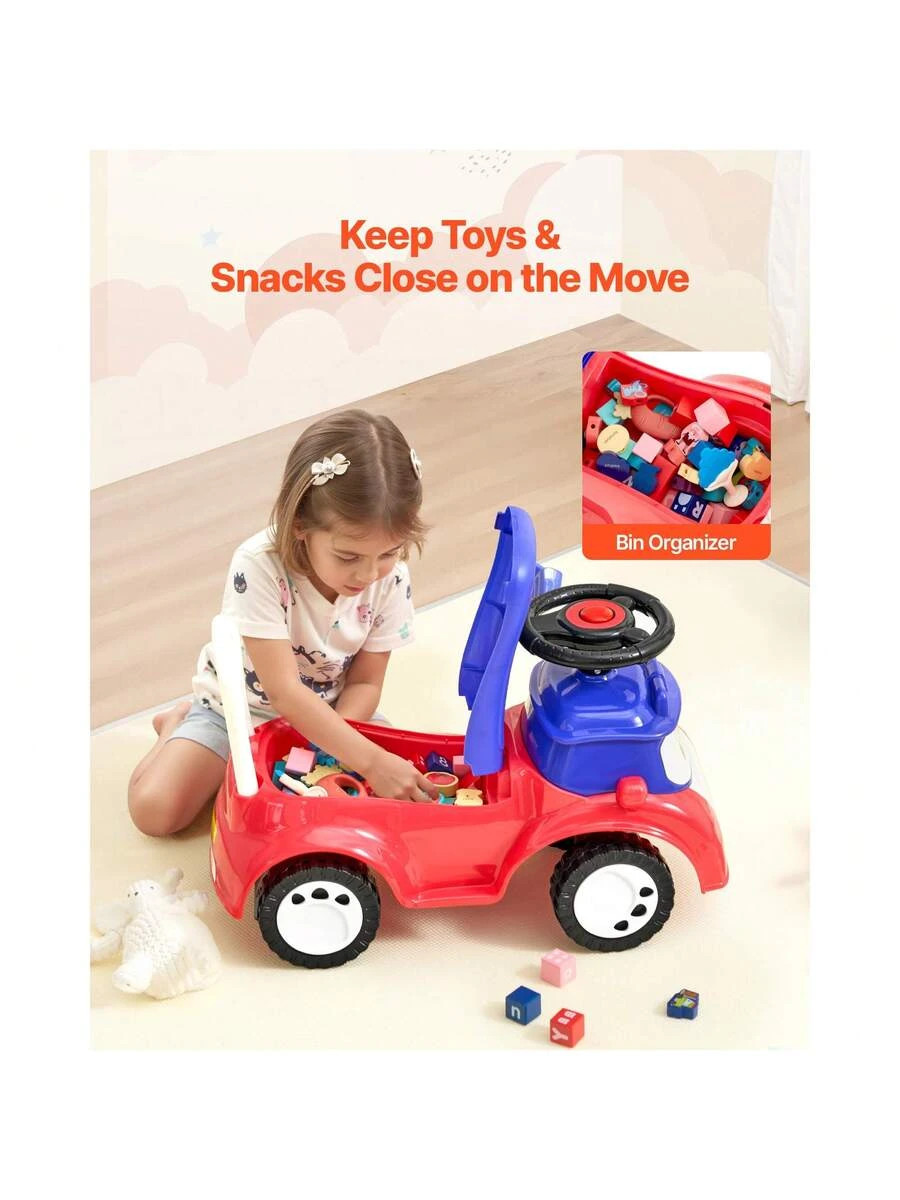 Ride On Push Car Toddler 19-36 Months Music Storage 55lbs Boys Girls