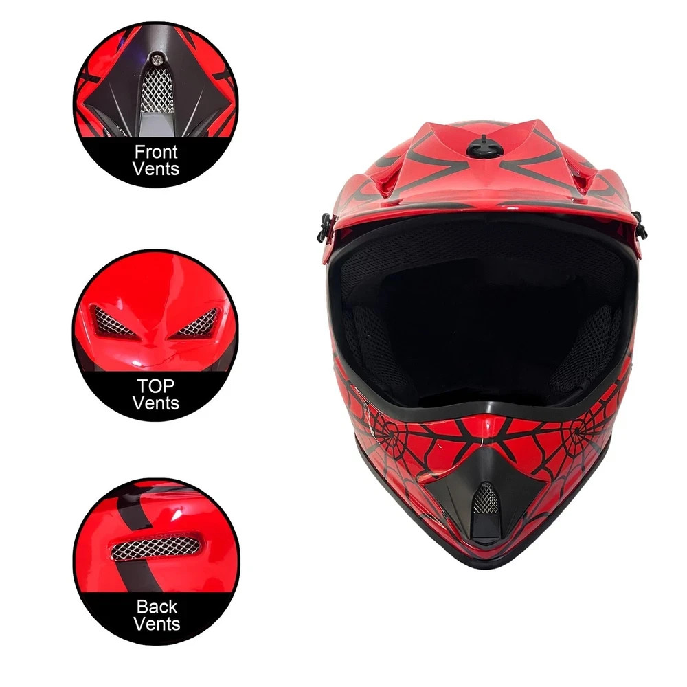KRN Youth Kids Off-Road ATV Helmet DOT Approved – Motorcycle Motocross Dirt B…