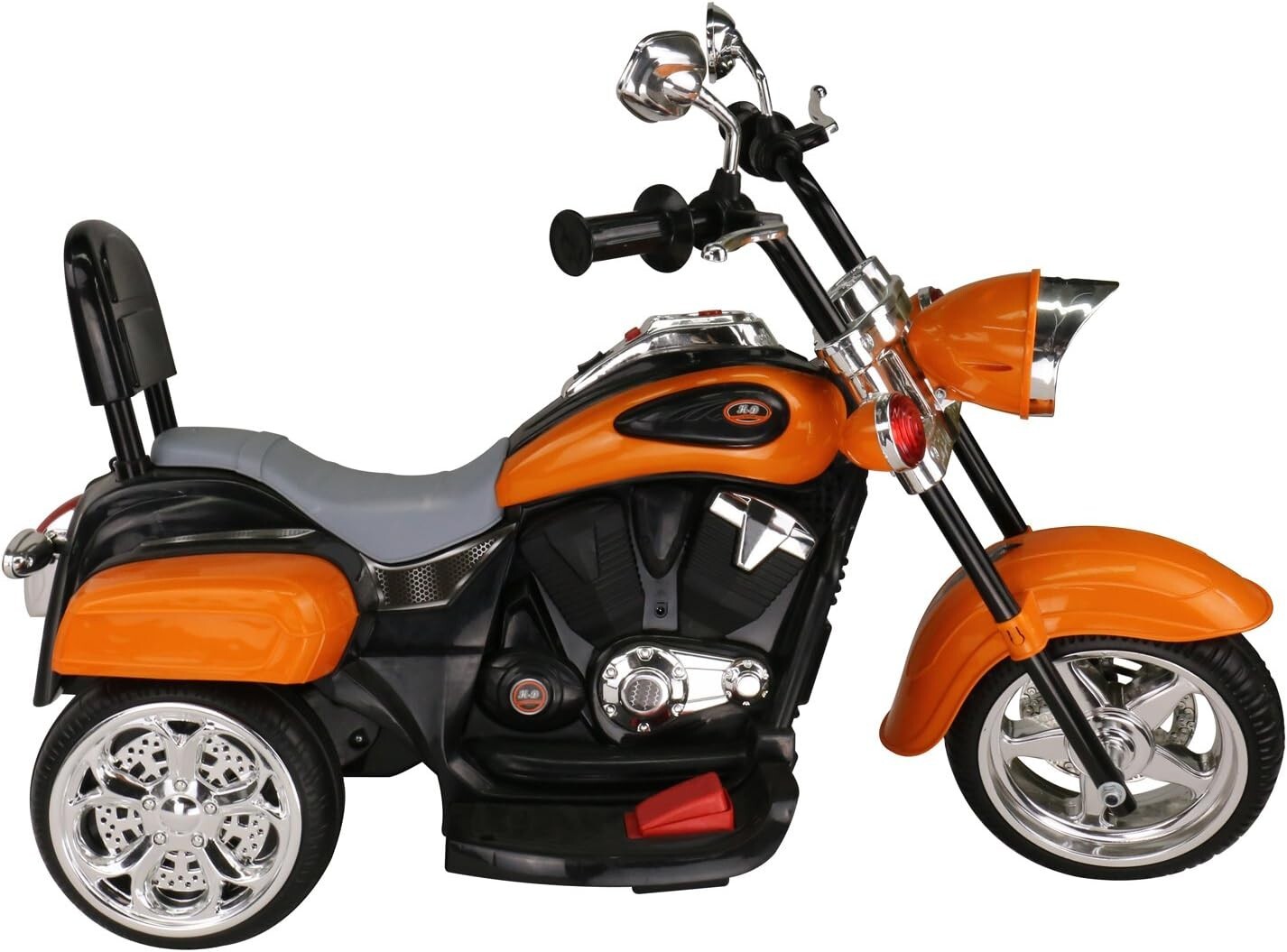 Electric Child Motorcycle Orange Harley Davidson 6V Battery Motor Ride On Toy