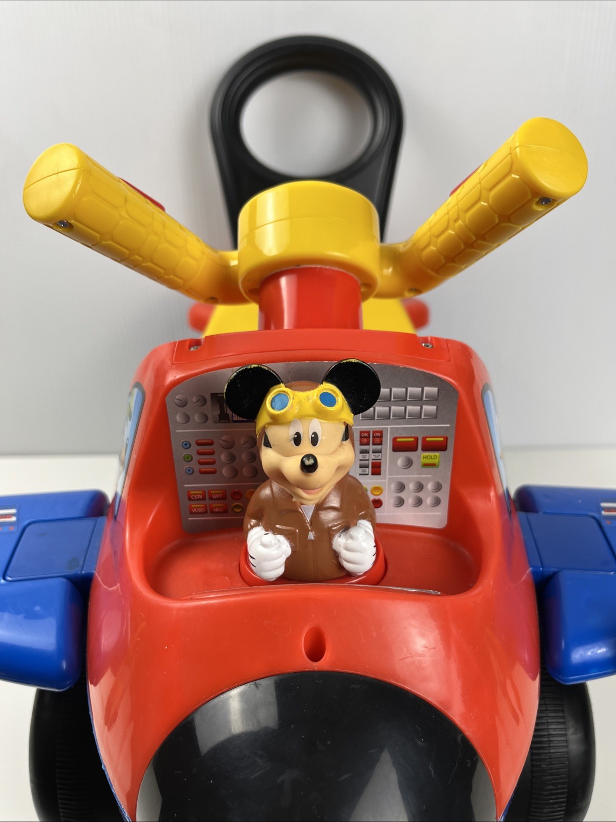 Kiddieland Disney Lights and Sounds Toddler Ride-On Mickey Mouse Plane WORKS