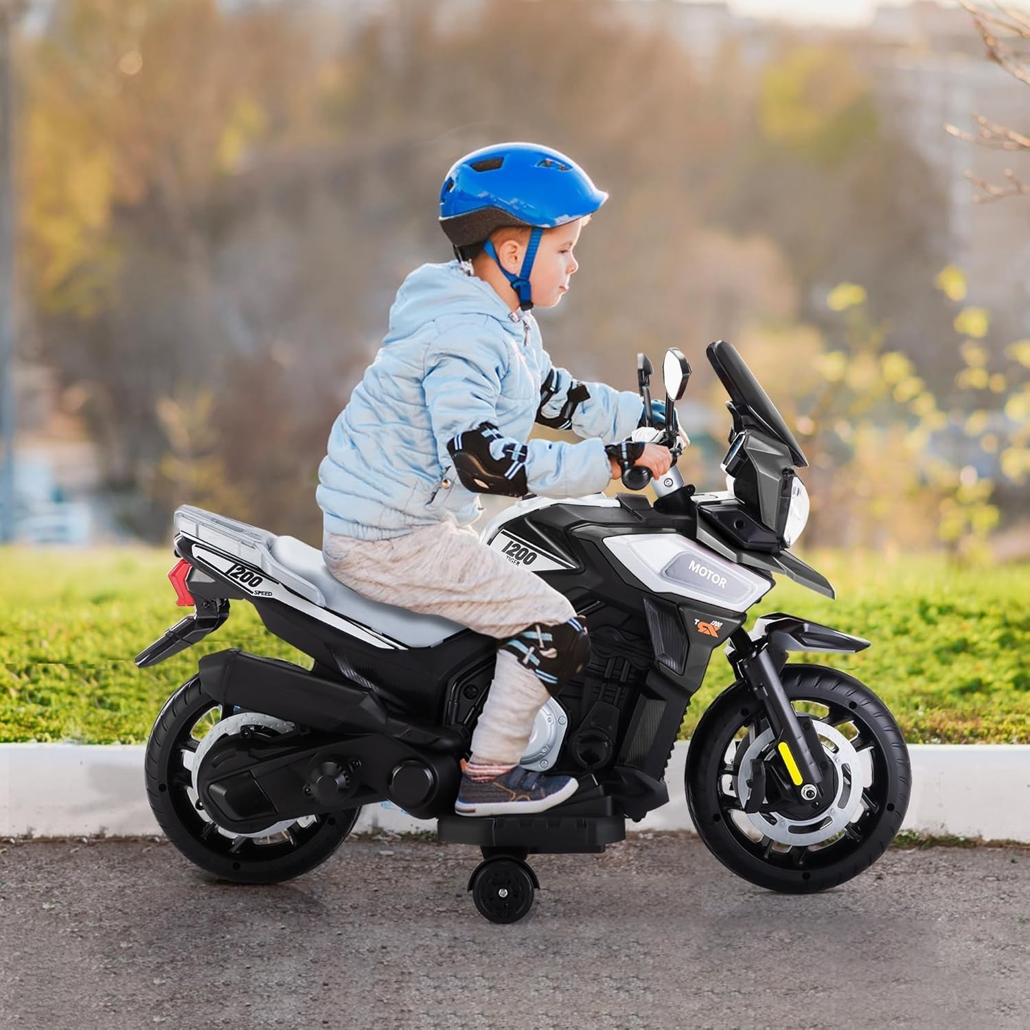 12V Kids Electric Motorcycle Ride-On Toy Battery Powered Motorbike w/Music